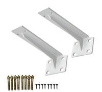 DJCYGG 2 Pièces Équerre d'étagère Murale,Support étagère Flottants en Fer,Equerre Charge Lourde,Support d'angle Brace pour Déco Salon Chambre Bibliothèque,avec Vis (30cm,Blanc)