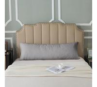 DJDEA Housse de Coussin, Atmosphère Haut de Gamme Taie d'oreiller en Velours Cristal, Décoratif Douillet Taie Oreiller, Housse de Coussin Rectangulaire, Décoration Chambre (40x145cm, Gris)