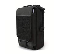 DJDLFA Sac banane tactique d'extérieur pour homme EDC Sac à outils Gilet Sac à main Sac à main pour téléphone portable, Noir , Taille unique