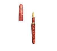 DJDLFA Stylo-plume en bois stabilisé à motif long couteau pour l'écriture - Fournitures scolaires et de bureau - Cadeau d'écriture - Rouge - Couteau long de 1,2 à 1,7 mm