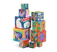 DJECO 10 Cubes a empiler Animaux Sauvages