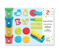 Djeco 4 Pots + 21 Outils Pâte À Modeler