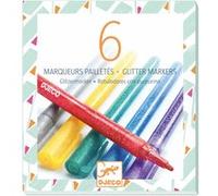 Djeco 6 Marqueurs pailletés E