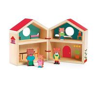 Djeco maison de poupee en bois Rouge G