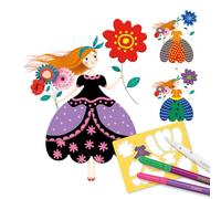 Djeco Coloriage Les jolies robes de Marie 3-6 ans Feutres magiques Multicolore
