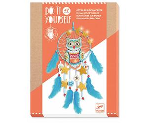 DJECO Atrapasueños Para crear 37961 Lechuza Attrape-rêves pour créer Un Hibou Multicolore