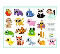 Djeco Autocollants bébés animaux et ballons – Unisexe enfant, multicolore (39084)