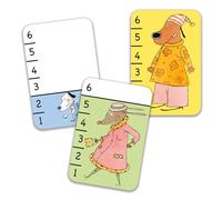 DJECO Batawaf Jeu de 36 Cartes, 3 à 6 ans - Apprentissage des Jeux de Cartes - Développe Observation & Coopération - Compare la taille des Chiens ! Resistant et Amusant - 2 à 4 Joueurs