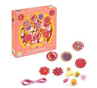 Djeco – Breloques Fleurs (DJ09854) – Perles fantaisies thème fleurs – Rose G
