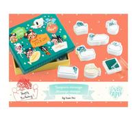 Djeco Coffret tampons messages Lam Rose G