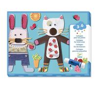 Djeco - Kit de collage Collages des petits - 3 à 6 ans, activité manuelle créative - Vert