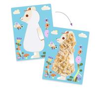 DJECO COLLAGES - Laine et scratch - Tout poilus