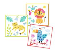 Dessin et coloriage enfant Djeco 3 pochoirs pour une image