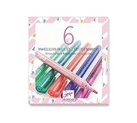 Djeco Couleurs 6 marqueurs à paillettes (38877), multicolore (1)