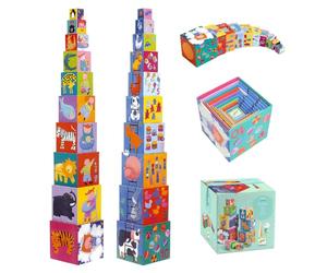 Djeco - DJ08503 - Jeu de construction - 10 Cubes Rigolos