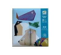 Djeco DJ08777 - Kit créatif pour Animaux - Origami Polar Animals - avec 16 Feuilles de Papier - Multicolore - Taille S