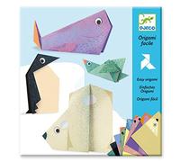 Djeco DJ08777 - Kit créatif pour Animaux - Origami Polar Animals - avec 16 Feuilles de Papier - Multicolore - Taille S