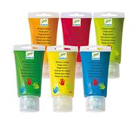 Djeco DJ08860 Tubes de Peinture au Doigt 6 Couleurs Multicolore