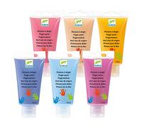 Djeco Peinture à doigts Sweet – Set de 6 tubes