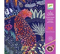 Djeco DJ09728 , 4 cartes à gratter Nature Luxuriante - Multicolore