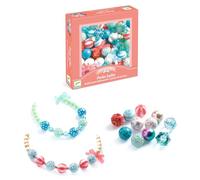 DJECO - Djeco A&C 30025 Jeux d'adresse Multicolore - Créer des bijoux personnalisés - Matériaux de haute qualité - Plus de 200 perles pour des colliers harmonieux - Convient à tous les âges