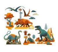 Djeco globospegatinasdjecostickers fenêtre dinosaures multicolore (12) Multicolore G