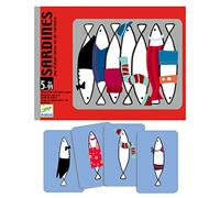 Djeco Jeu de cartes Sardines – Mémoire multicolore – TU