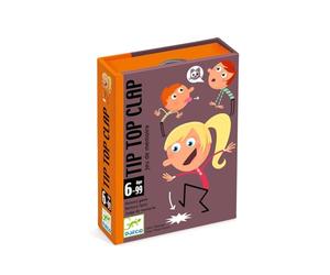 DJECO Jeu de Cartes Tip Top Clap - Sons et Mimes Interactifs : Créez une Suite de Bruits et de Mîmes au Rythme du Jeu ! Mémoire & Coopération - Dès 6 Ans - 32 Cartes