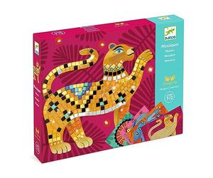 DJECO, Kit d'art mosaïque enfant, La Maison des Oiseaux | Loisir Créatif 7-12 Ans, 4 Cartes Illustrées, Strass Adhésifs, Stimule Imagination, Développe Agilité, Idée Cadeau