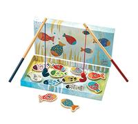 DJECO La Pêche Enchantée - Pêche Magnétique, 2 à 6 Ans - Éveil Ludique - Jeu de Coordination et Motricité - 2 Pièces, 2 Cannes à Pêche, 1 Boîte de Rangement Décorative - 2 Joueurs