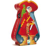 Djeco Puzzle Silhouette – Le pirate et son trésor – 36 pièces