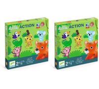 DJECO Little Action, Jeu de société Enfant, 2 à 5 Ans, 2 à 4 Joueurs (Lot de 2)