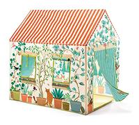 DJECO, Maison de Jeu Enfant, Multicolore, 100x105x73cm | Cabane Intérieure Spacieuse, Montage Rapide, Structure Plastique Légère, Boîte Rangement Pratique, 3 Fenêtres et 1 Porte