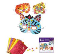Kit créatif Djeco Masques mosaïques Animaux de jungle