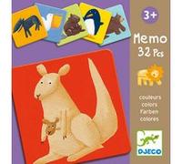 Djeco Mémo Animaux Couleurs Multicolore