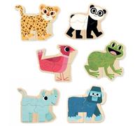 Puzzles magnétiques en bois Mixanimo Djeco