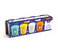 4 pots Pâte à modeler pailletées Djeco