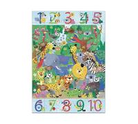 Puzzle enfant 54 pièces 1 à 10 Jungle