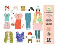 DJECO Paper Doll Le grand dressing - Jeu de Mode Créatif - 6 à 10ans - Coffret pour Jouer au Styliste - Plus de 100 Vêtements et Accessoires - 3 Poupées Mannequins, Boîte de Rangement, Carton Durable