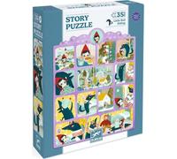 DJECO Puzzle avec l'histoire du Petit Chaperon Rouge 35 pièces
