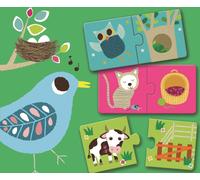 DJECO Puzzle maisons d'animaux 12x2 pièces