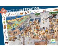 Djeco – Puzzle d'observation – Le château fort – 100 pièces