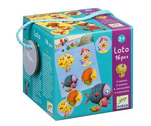 Djeco - Saison : Jeux d'action et réflexes DJECOEducatifs Loto 4 Saisons, Multicolore, Mittel (DJ08123)