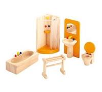 Accessoires pour maison de poupées - Salle de bains en bois