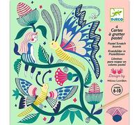 DJECO - Tableaux à gratter Jardin Imaginaire (min. 2 unités) Formes et couleurs, multicolore (DJ09719)