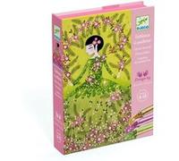 Djeco Tableaux à pailleter Robes à paillettes Design by Charlotte Gastaut Vert G