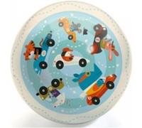 DJECO Traffic ballon de plage 22 cm Bleu, Multicolore Multicolore