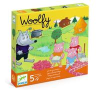 DJECO Woolfy - Jeu de Société Coopératif, 5 à 9 Ans - Tous Unis Contre Le Loup ! Développe Esprit d'Equipe et Stratégie - 1 Plateau, 4 Figurines, 1 Marmite, 1 Maison, 3 Dés - 2 à 4 Joueurs