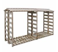DJEKA Abri-Bûches Couvert Range buches exterieur Abri bois exterieur Range bois exterieur rangement Abri de stockage du bois de chauffage