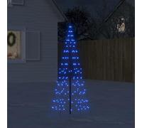 DJEKA Lumière de Sapin de Noël LED avec Piquet - Décoration Extérieure Lumineuse - Bleu - 180 cm